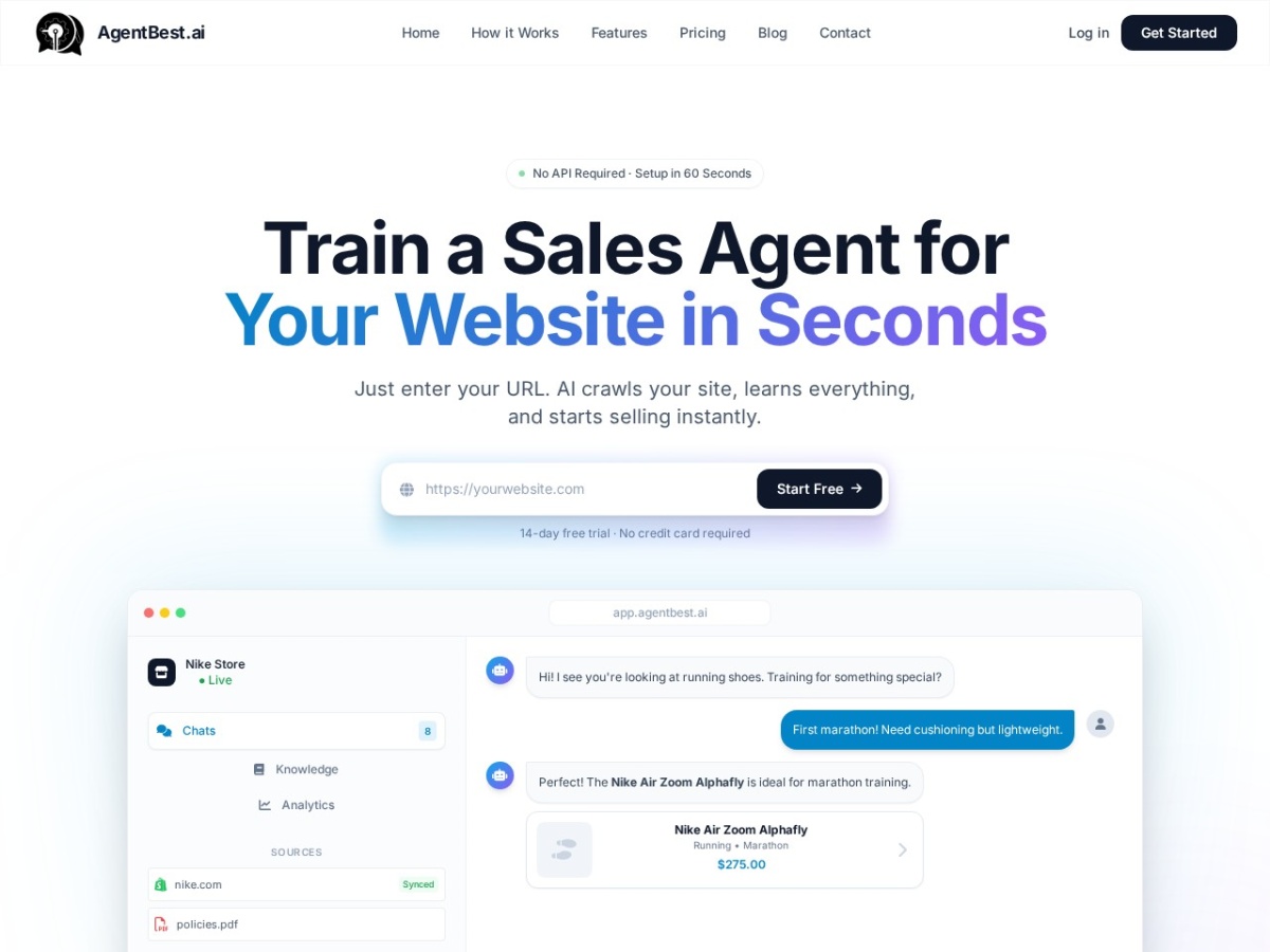 AgentBest.ai landing page