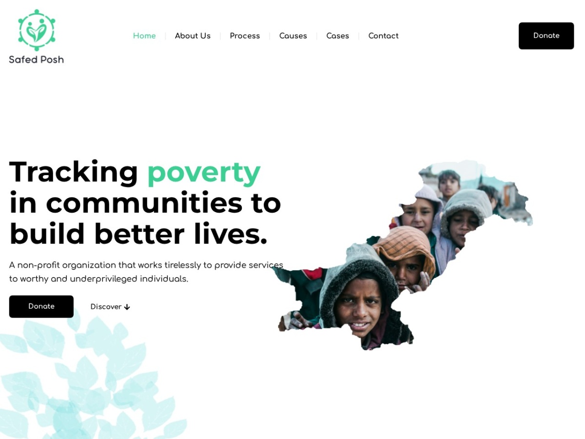 SafaidPosh landing page